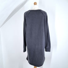 Load image into Gallery viewer, COS Sweatshirt Dress Shift Faded Black Grey Long Sleeves 100% Cotton Medium
