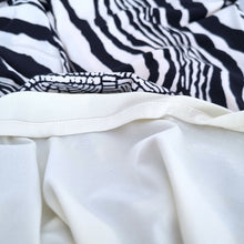 Load image into Gallery viewer, Anthropologie Ali Ro Dress Rushed Bodycon Zebra Black White Cocktail Occasion 8
