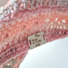 Load image into Gallery viewer, Handmade Crochet Scarf Shawl Oversized Rose Pink Pastel Wavy Mixed Stitches Boho
