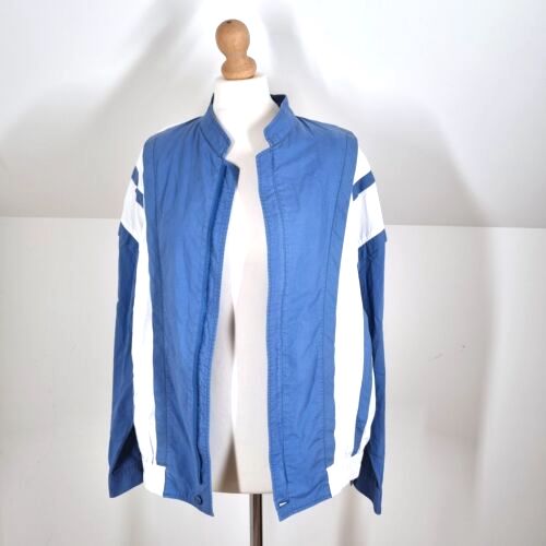 Vintage Intermezzo by Durban Jacket Blue White Bomber Cotton Retro 10 12 14