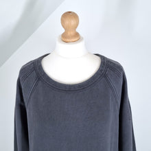 Load image into Gallery viewer, COS Sweatshirt Dress Shift Faded Black Grey Long Sleeves 100% Cotton Medium
