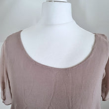 Load image into Gallery viewer, Mint Velvet Blouse Layered Effect Light Brown Top T-shirt Tunic Lagenlook 8
