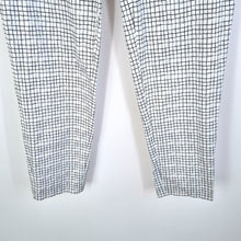 Load image into Gallery viewer, Piazza Sempione Trousers Slim Leg Cigarette Check White Honia Work Stretch  14
