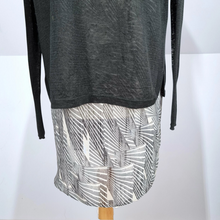 Load image into Gallery viewer, Mint Velvet Jumper Linen Layered Effect Tunic Blouse Black Grey Fine Knit Top 10
