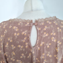 Load image into Gallery viewer, Noa Noa Blouse Camisole Vintage Y2K Top Beige Floral Print Belted Cap Sleeves XL
