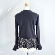 Load image into Gallery viewer, See by Chloé Blouse Lace Black Long Sleeves Peplum Top Victoriana Gothic Large
