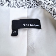 Load image into Gallery viewer, The Kooples Blazer Jacket Paisley Lace Print Black White Tailored Lined UK 8
