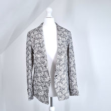 Load image into Gallery viewer, The Kooples Blazer Jacket Paisley Lace Print Black White Tailored Lined UK 8
