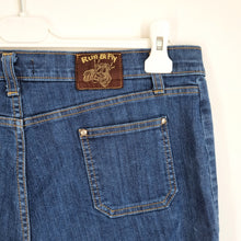 Load image into Gallery viewer, Run &amp; Fly Jeans Flared Bellbottom Blue Mid Rise Retro Front Pockets Wide Leg 14
