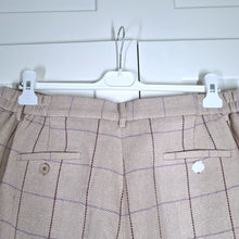 Load image into Gallery viewer, Cotton Traders Trousers Check Tailored Wool Blend Camel Beige Work High Rise 18
