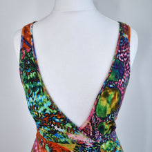 Load image into Gallery viewer, Vintage Miss Sixty Dress Maxi Y2K Multicoloured Jersey Party Occasion V Neck XS
