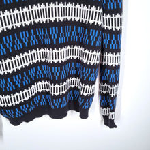 Load image into Gallery viewer, Redefined Rebel Jumper Men&#39;s Sagan Knit Blue Geometric Jacquard Cotton Medium
