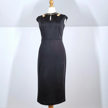 Load image into Gallery viewer, Roberto Cavalli Dress Bodycon Just Cavalli Midi Cutout Studded Black Occasion 12
