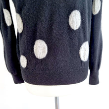 Load image into Gallery viewer, Marks &amp; Spencer Pure Cashmere Jumper Polka Dots Black White Sweater Autograph 12
