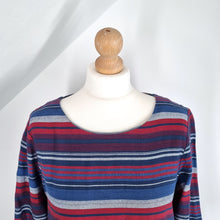 Load image into Gallery viewer, Seasalt Cornwall Dress Striped Folly Cove Tunic Shift Blue Red Pockets Cotton 12
