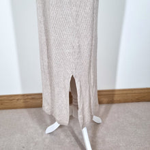 Load image into Gallery viewer, NEW Massimo Dutti Dress Knitted Midi Maxi Linen Blend Cream Tunic Jumper Small
