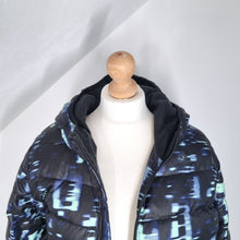 Load image into Gallery viewer, Adidas Puffer Jacket Coat Duck Down Feather Waterproof Pixelated Hooded 12 14
