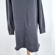 Load image into Gallery viewer, COS Sweatshirt Dress Shift Faded Black Grey Long Sleeves 100% Cotton Medium
