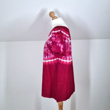 Load image into Gallery viewer, Vintage Tie-Dye Top Tunic Handmade Burgundy A Line Festival Boho Hippie 8 10
