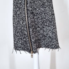 Load image into Gallery viewer, &amp; Other Stories Skirt Mini Side Zips Tweed Wool Alpaca Grey Lined Skater Raw 8
