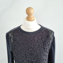 Load image into Gallery viewer, See by Chloé Blouse Lace Black Long Sleeves Peplum Top Victoriana Gothic Large
