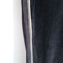 Load image into Gallery viewer, Circolo 1901 Trousers Velour Black Joggers Wide Leg Cropped Palazzo Stretch 12
