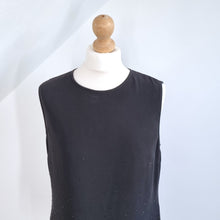 Load image into Gallery viewer, Ted Baker Camisole Top Black Rhinestones Embellished Scalloped  Party T2 Medium
