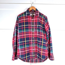 Load image into Gallery viewer, Boden Men&#39;s Shirt Checked Plaid Red Navy Lumberjack Flannel 100% Cotton Small
