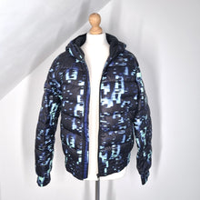 Load image into Gallery viewer, Adidas Puffer Jacket Coat Duck Down Feather Waterproof Pixelated Hooded 12 14
