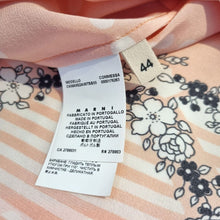 Load image into Gallery viewer, Marni Blouse 100% Silk Floral Mix Prints Peach V Neck Boxy Short Sleeves Top 16
