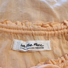 Load image into Gallery viewer, Free People Blouse Peasant Smock Oversized Peach We the Free  Top Tunic XS S M
