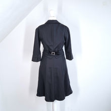 Load image into Gallery viewer, Karen Millen Dress Tuxedo Waistcoat Vintage Black Cocktail A Line Work Y2K 10
