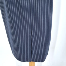 Load image into Gallery viewer, Baum Und Pferdgarten Pencil Skirt Navy Blue Pinstriped Stripes Work Lined 12
