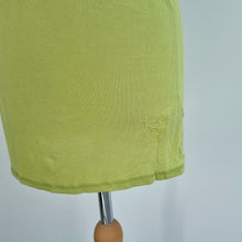 Load image into Gallery viewer, AllSaints T-shirt Tunic Off the Shoulder Chartreuse Green Viscose Y2K Medium
