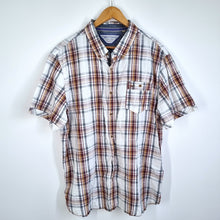 Load image into Gallery viewer, Mantaray Shirt Men&#39;s Checked Plaid 100% Cotton Short Sleeves Lumberjack XL
