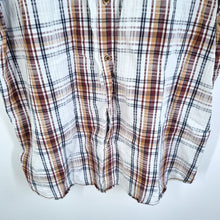 Load image into Gallery viewer, Mantaray Shirt Men&#39;s Checked Plaid 100% Cotton Short Sleeves Lumberjack XL
