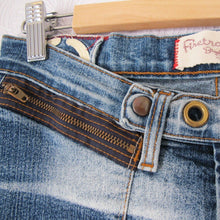 Load image into Gallery viewer, Vintage Y2K Firetrap Jeans Cropped Faded Zippers Light Blue Acid Retro Skinny 28
