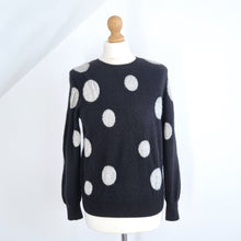 Load image into Gallery viewer, Marks &amp; Spencer Pure Cashmere Jumper Polka Dots Black White Sweater Autograph 12
