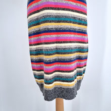 Load image into Gallery viewer, GAP Jumper Dress 100% Lambswool Striped Multicoloured Short Sleeves Knit Large
