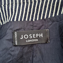 Load image into Gallery viewer, Vintage Joseph Blazer Striped Navy White Relaxed London Work Office Lined 12 14
