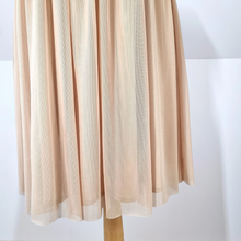 Load image into Gallery viewer, Zara Nude Dress Cocktail Tulle Skirt Ruffle Collar Occasion Knee Length Medium
