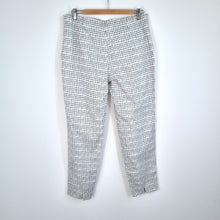 Load image into Gallery viewer, Piazza Sempione Trousers Slim Leg Cigarette Check White Honia Work Stretch  14
