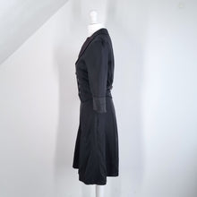 Load image into Gallery viewer, Karen Millen Dress Tuxedo Waistcoat Vintage Black Cocktail A Line Work Y2K 10
