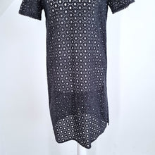 Load image into Gallery viewer, The White Company Dress Broderie Anglaise Black Tunic Sheer Beach Coverup 8
