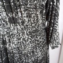 Load image into Gallery viewer, Brora Jersey Abstract Print Smock Dress Black Grey Scoop Neck Casual Stretch 12 14
