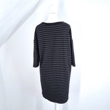 Load image into Gallery viewer, &amp; Other Stories Long T-shirt Tunic Striped Black White Breton Mini Dress 8
