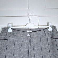 Load image into Gallery viewer, Cotton Traders Trousers Tailored Grey Herringbone Wool Wide Work High Rise 18
