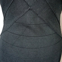 Load image into Gallery viewer, Karen Millen Bandage Dress Bodycon Black Stretch Party Cocktail Knee Length 10
