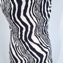 Load image into Gallery viewer, Anthropologie Ali Ro Dress Rushed Bodycon Zebra Black White Cocktail Occasion 8
