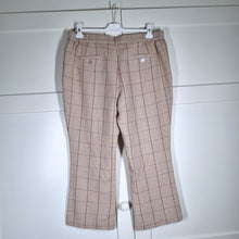 Load image into Gallery viewer, Cotton Traders Trousers Check Tailored Wool Blend Camel Beige Work High Rise 18
